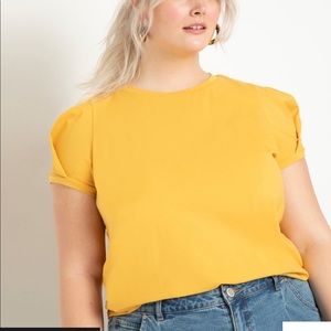 Eloquii Pleated Sleeve Tee